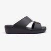 FARADA DA-VINCI BRASS IOCONIC DOUBLE F TRIM ARABIC SANDALS NAVY