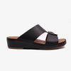 FARADA MODERN CLASSIC MATTE LEATHER ARABIC SANDAL BLACK