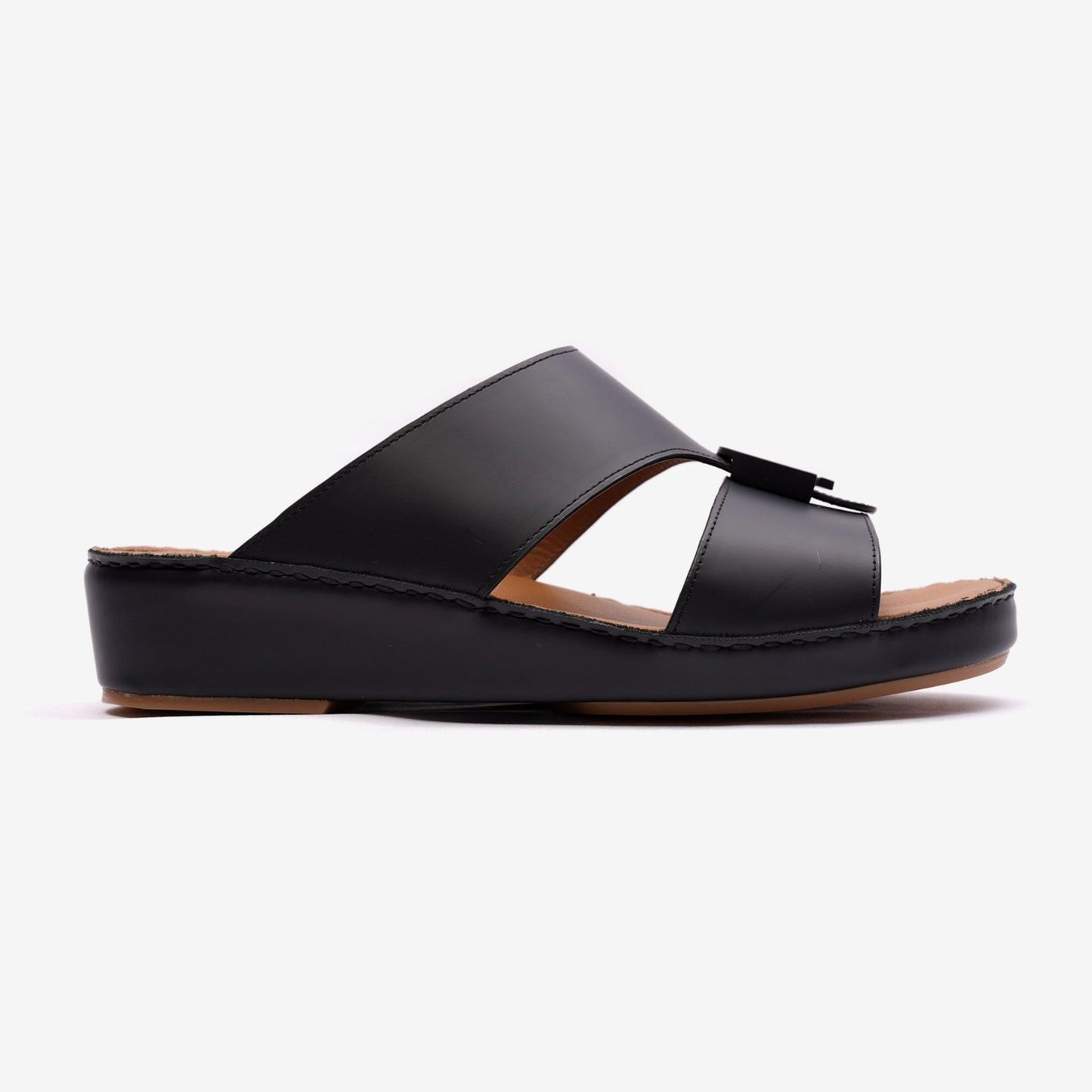 MATTE CLASSIC DAVINCI ARABIC SANDALS BLACK - Farada