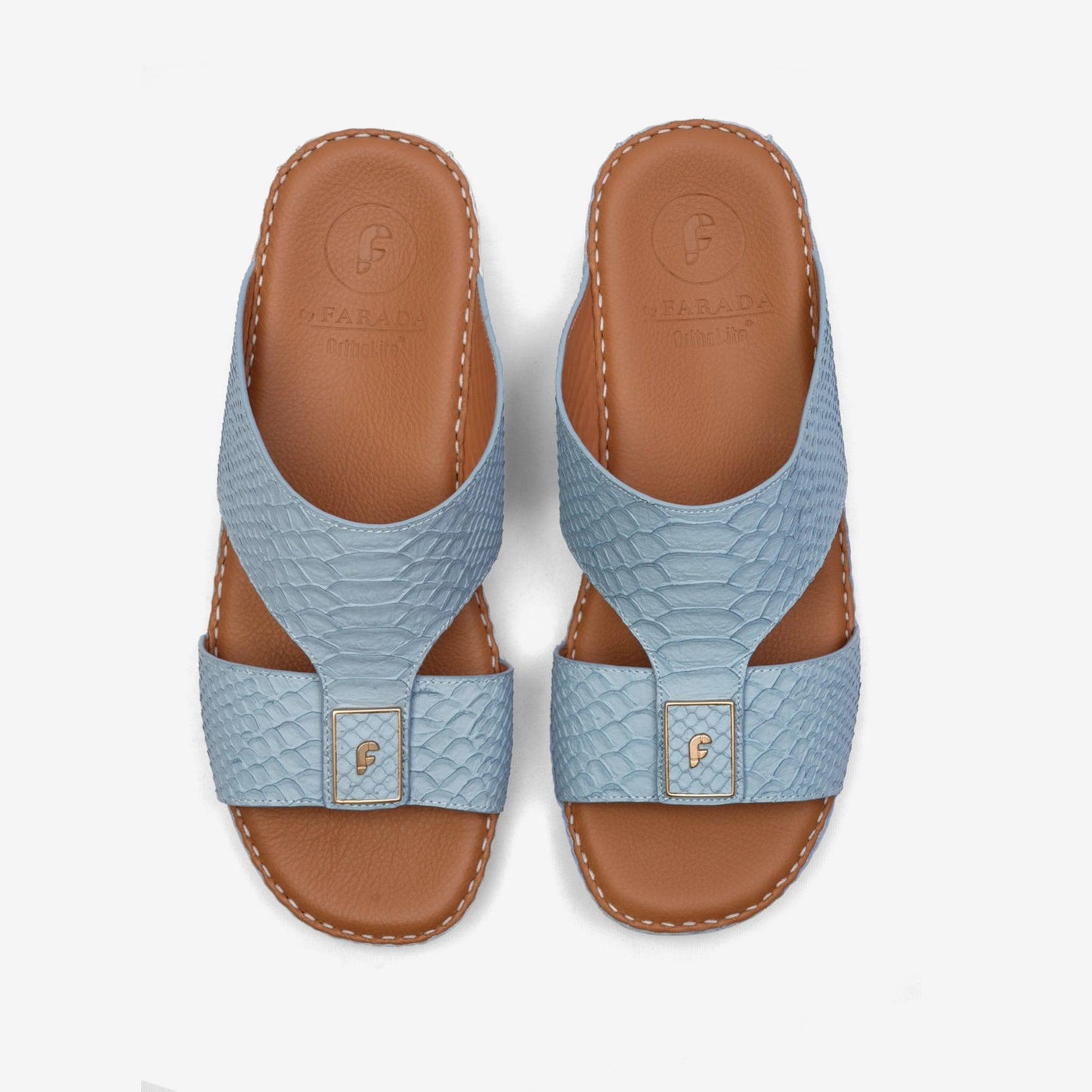 DESIGNER PITONE VENEZIANO ARABIC SANDALS SKY-BLUE - Farada