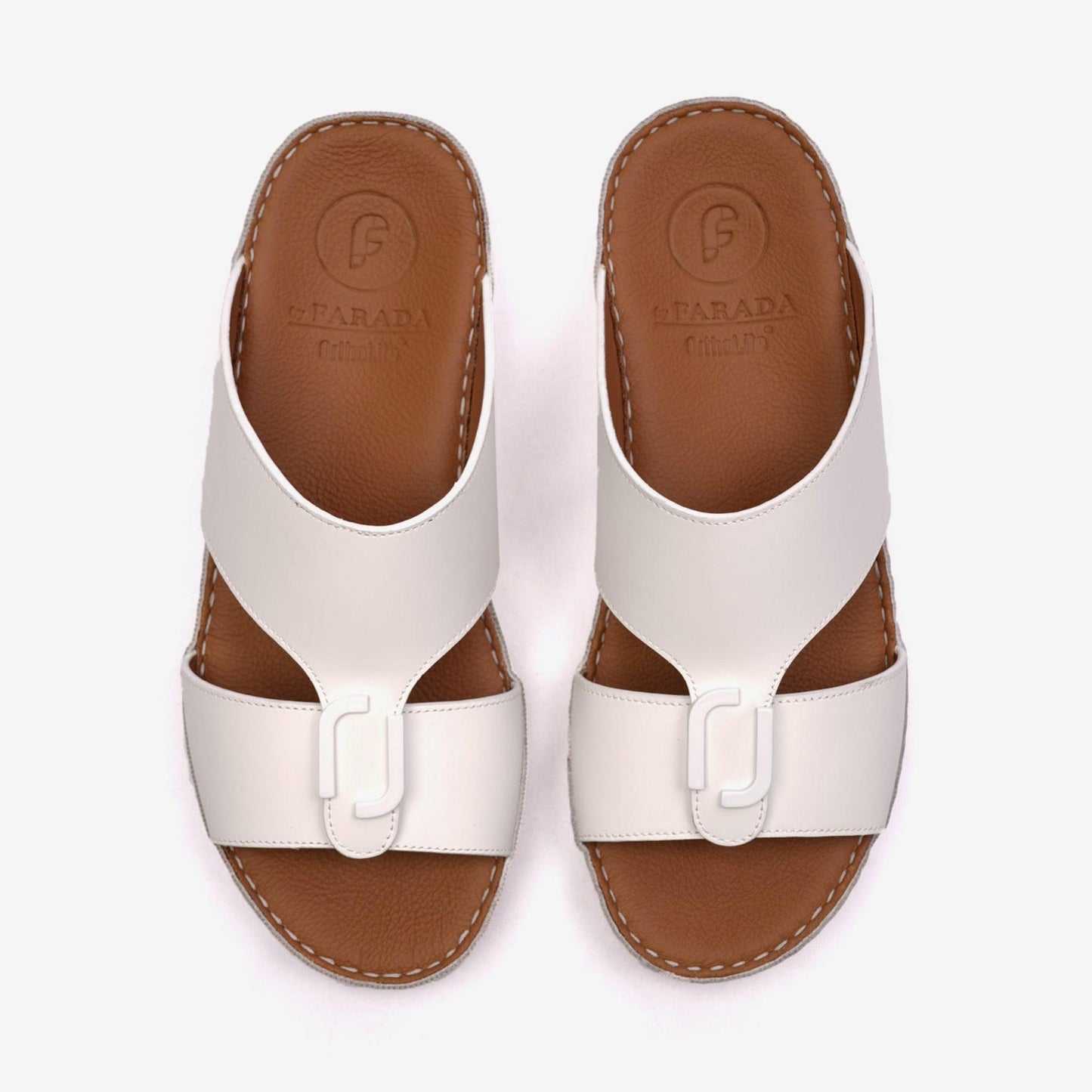 MATTE CLASSIC DAVINCI ARABIC SANDALS OPTIC-WHITE - Farada