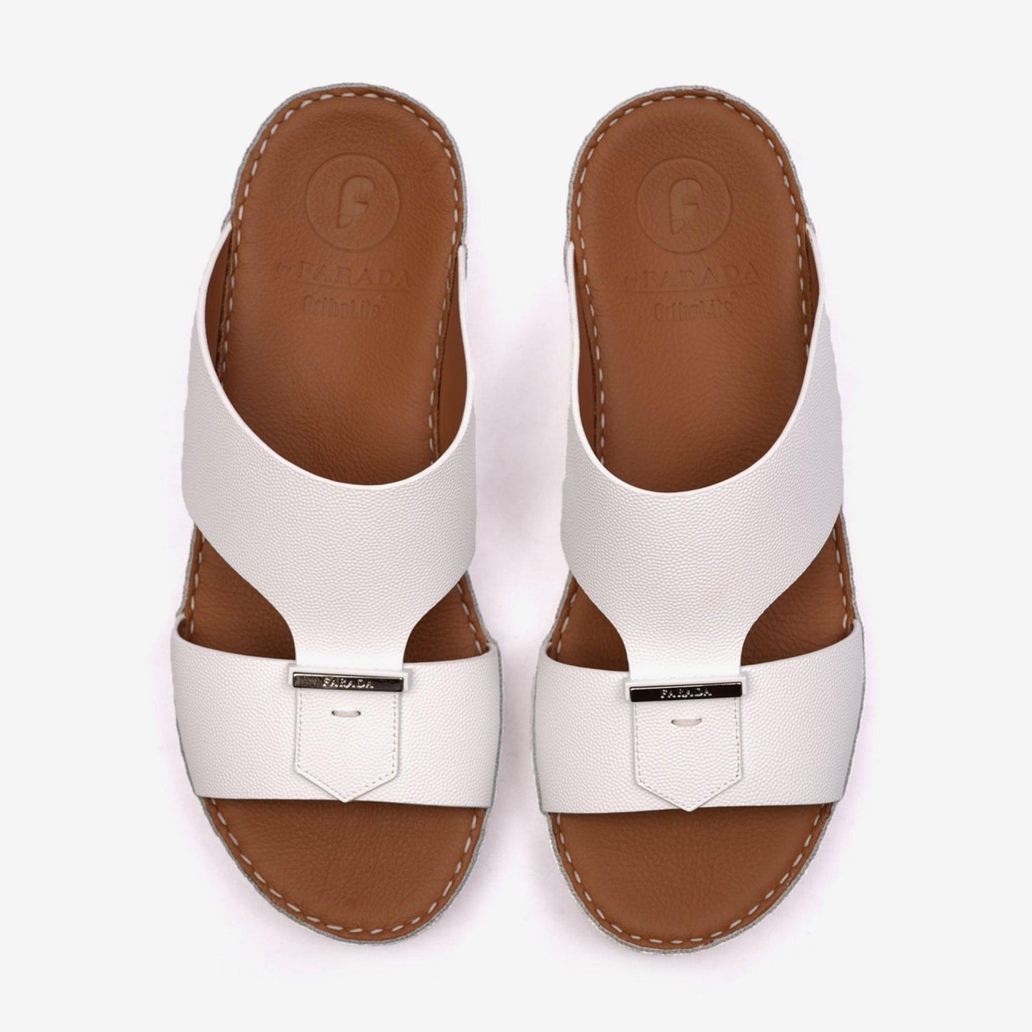 FARADA CLASSIC MENS ARABIC SANDALS WHITE - Farada