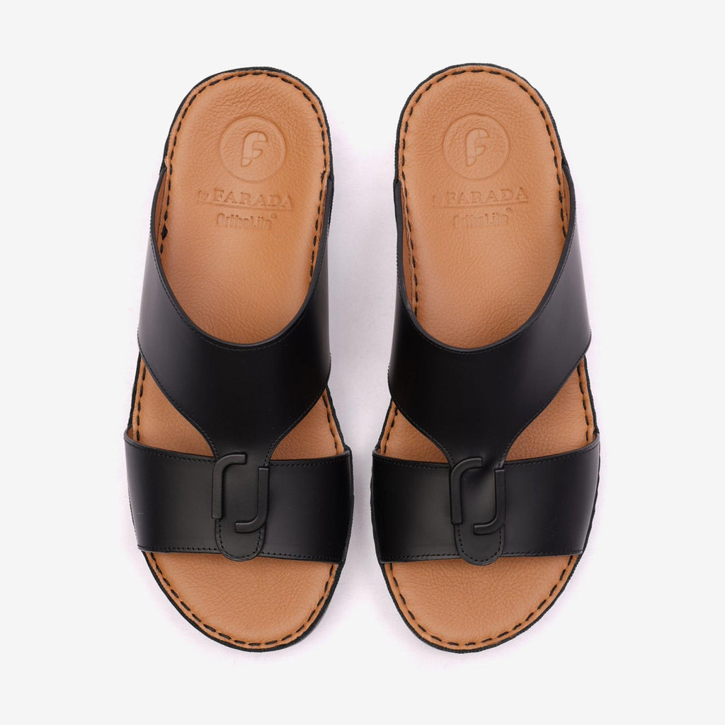 MATTE CLASSIC DAVINCI ARABIC SANDALS BLACK