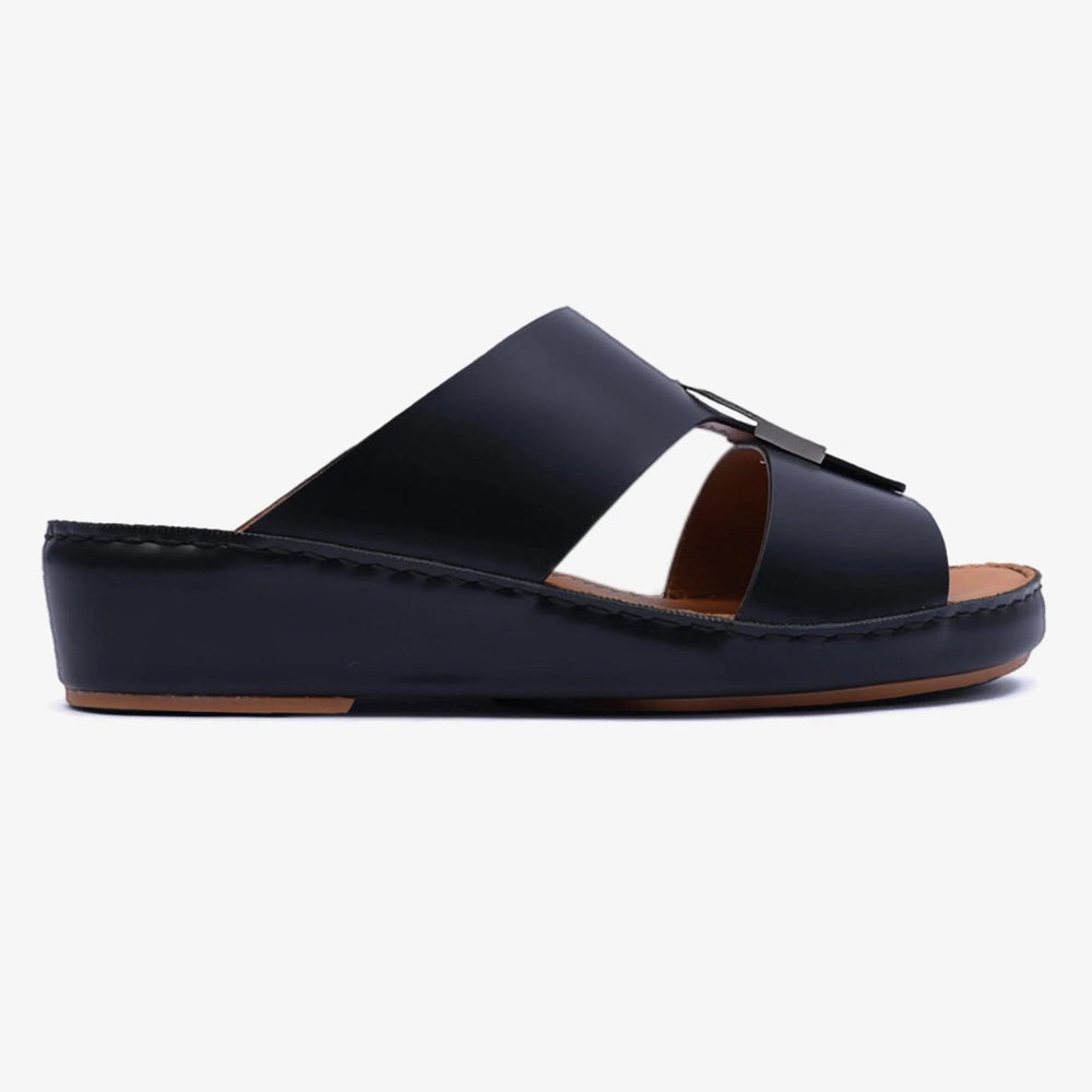 CLASSIC NAPPA PUCCINI ARABIC SANDALS BLACK - Farada