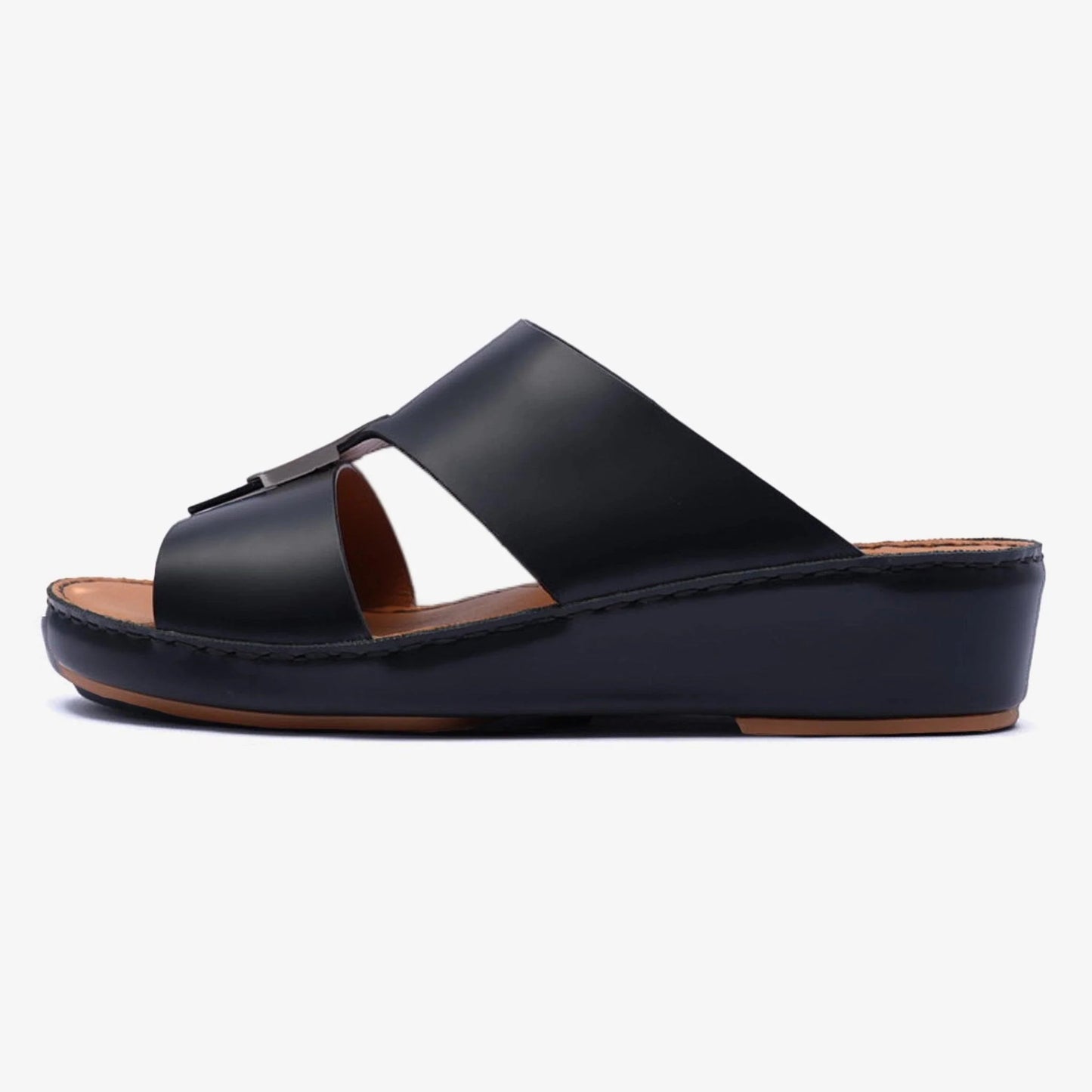 CLASSIC NAPPA PUCCINI ARABIC SANDALS BLACK - Farada