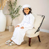 FARADA KIDS UNIQUE TEXTURED ACCENT SANDALS LIGHT GREY
