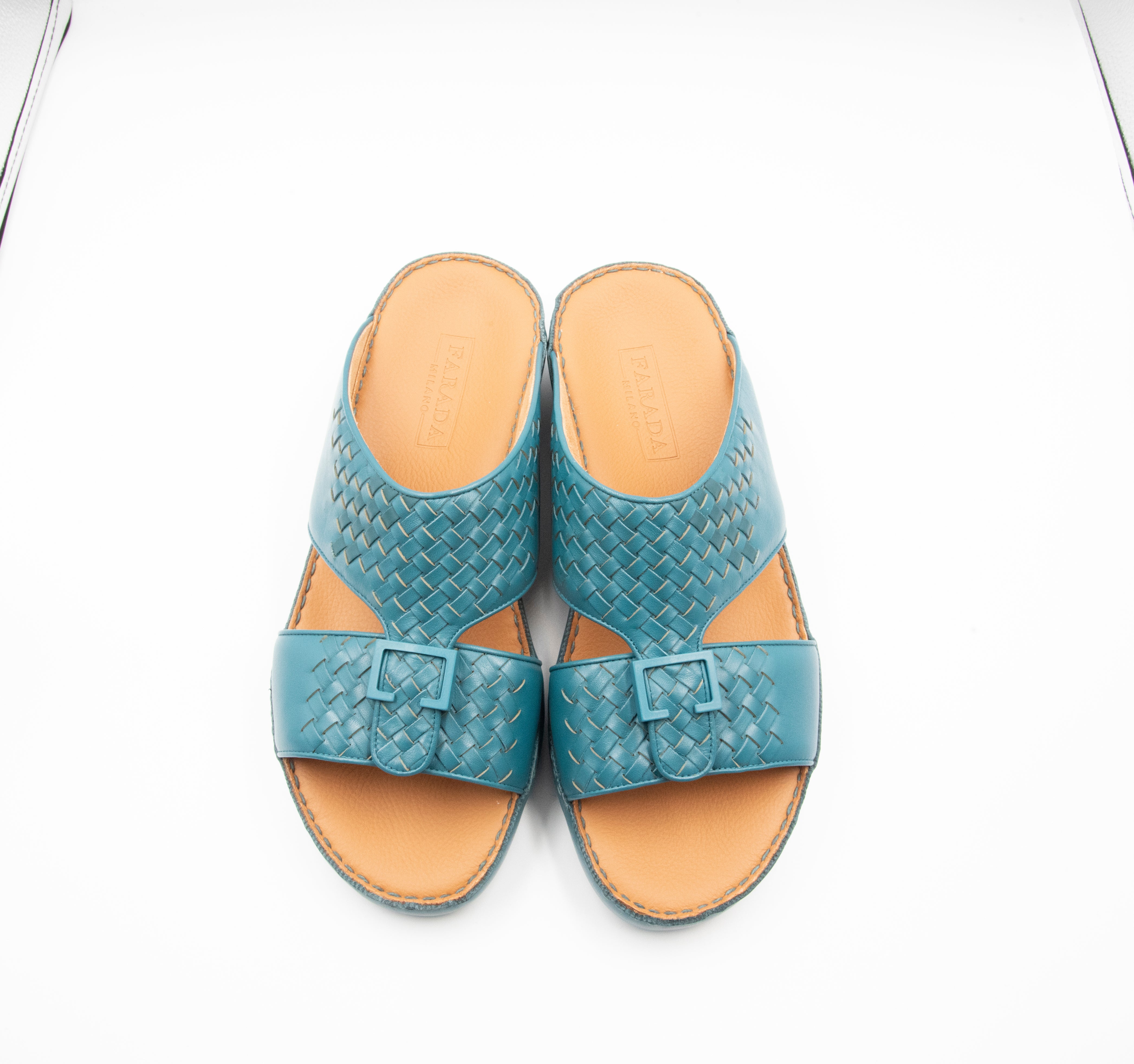 Farada Milano Men Weave Detail Arabic Sandals (IT4046WEBRS)