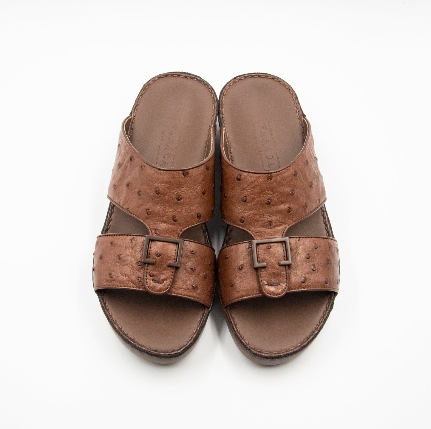 Leather Slip-On Arabic Sandals Kango Tabac (IT4061OST)