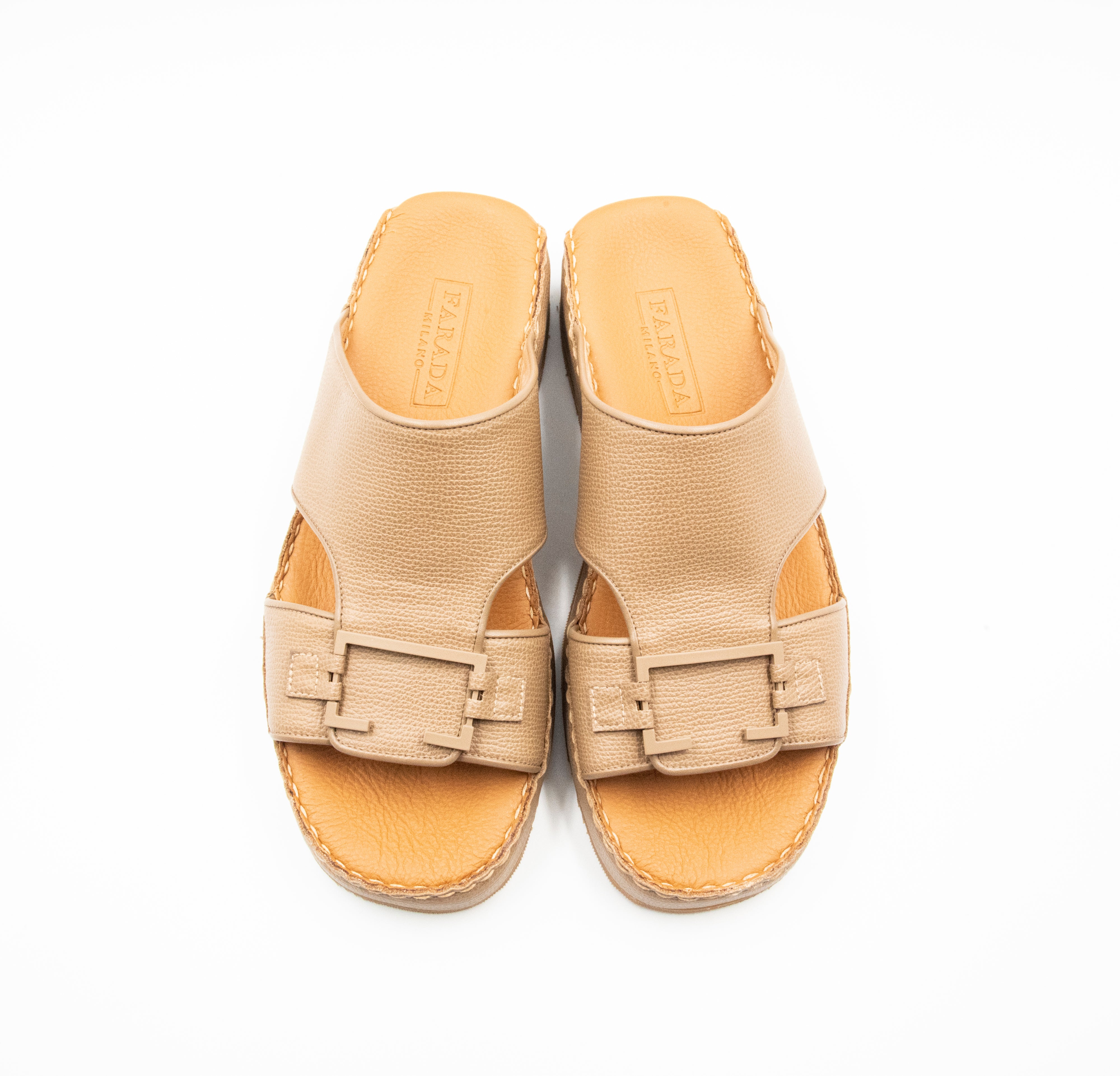 Nicolo Beige Crumb Arabic Sandals (4081AA)