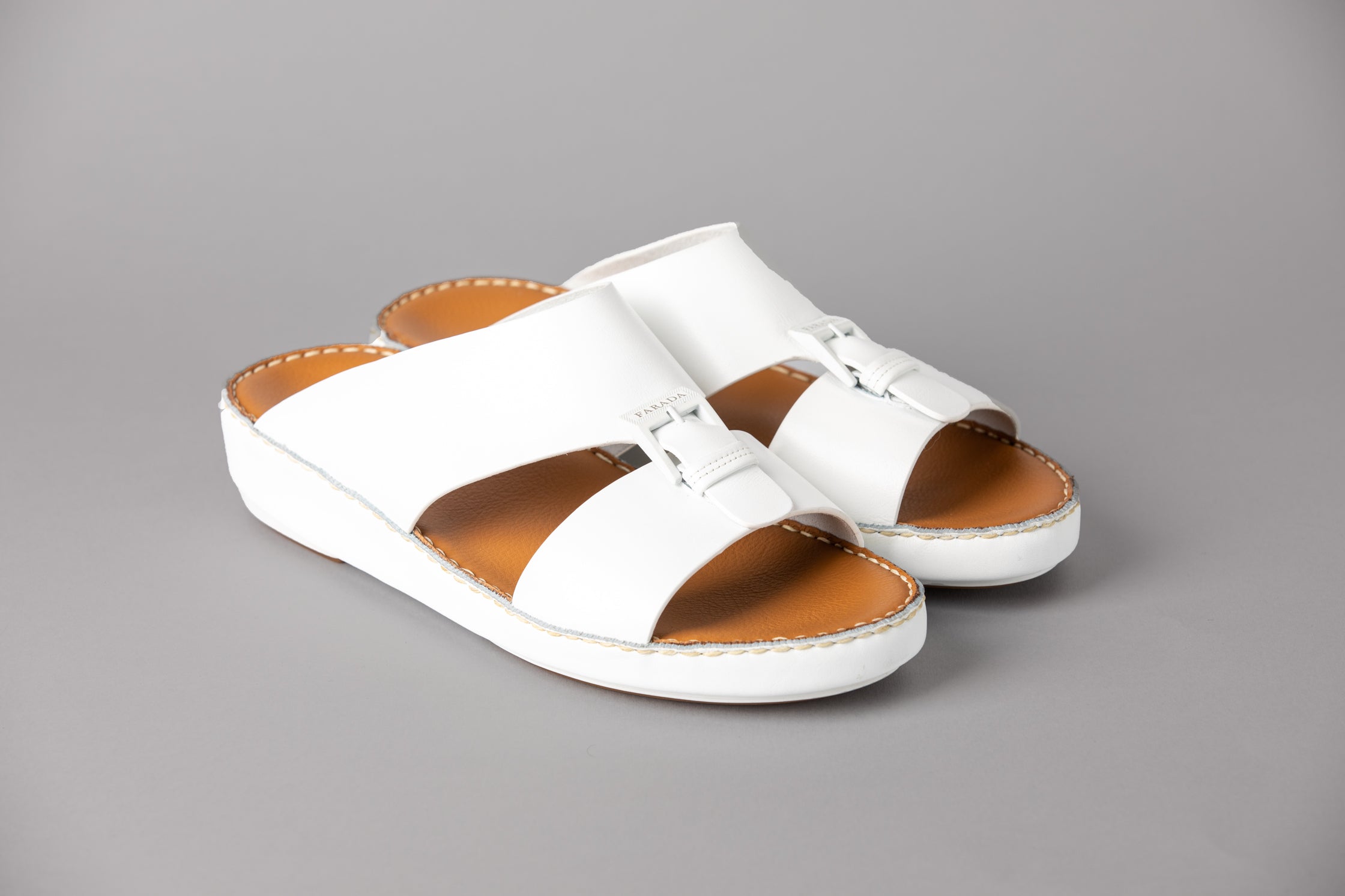 Farada Milano Arabic Sandal Classico White (493NC)