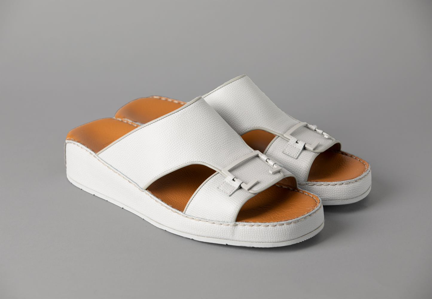 Nicolo Light Grey Crumb Arabic Sandal (4081AA)