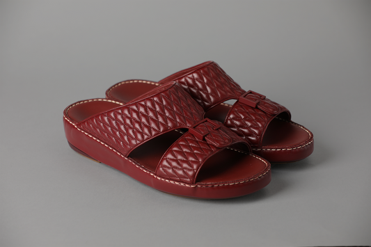 Diamond Red Wine Arabic Sandal (4061DA)