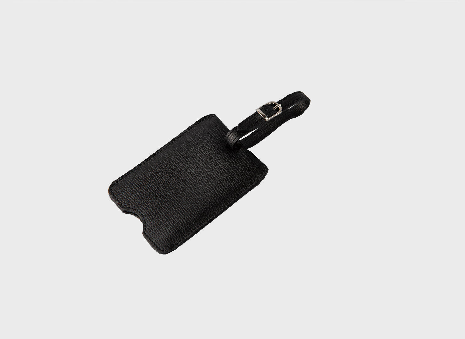 Black Leather Identifier Luggage Tag (6186MC)